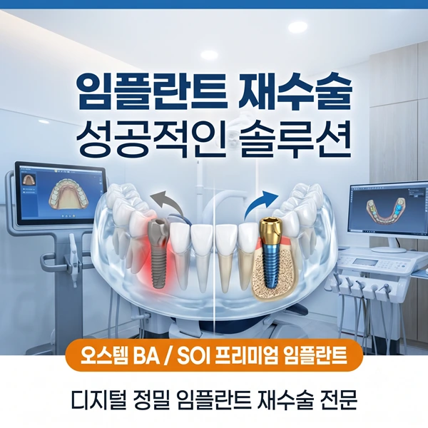 임플란트 재수술, 실패 없는 두 번째 선택을 위한 핵심 가이드 (풍부한 경험 & 첨단 장비)